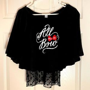 Disney Minnie Mouse Fashion Top With Capelet -All About The Bow XS